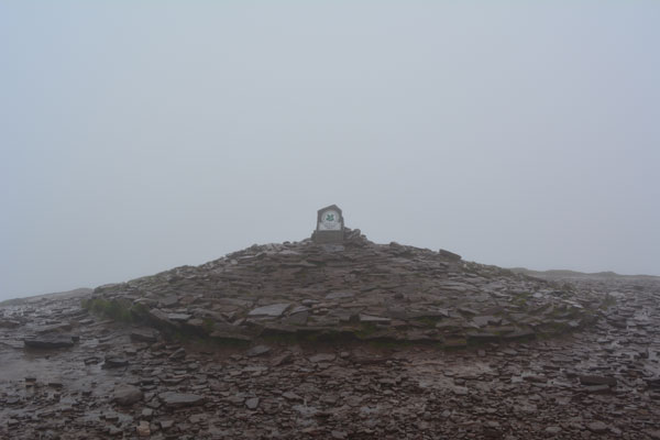 Pen Y Fan Peak In Bad Weather