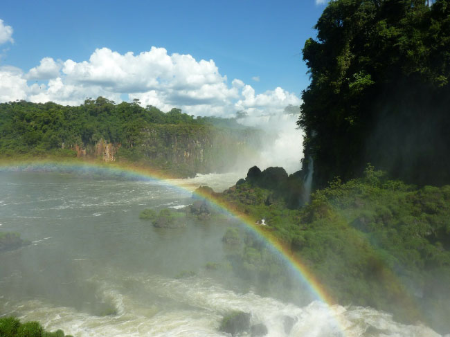 Rainbow At Iguazu Falls